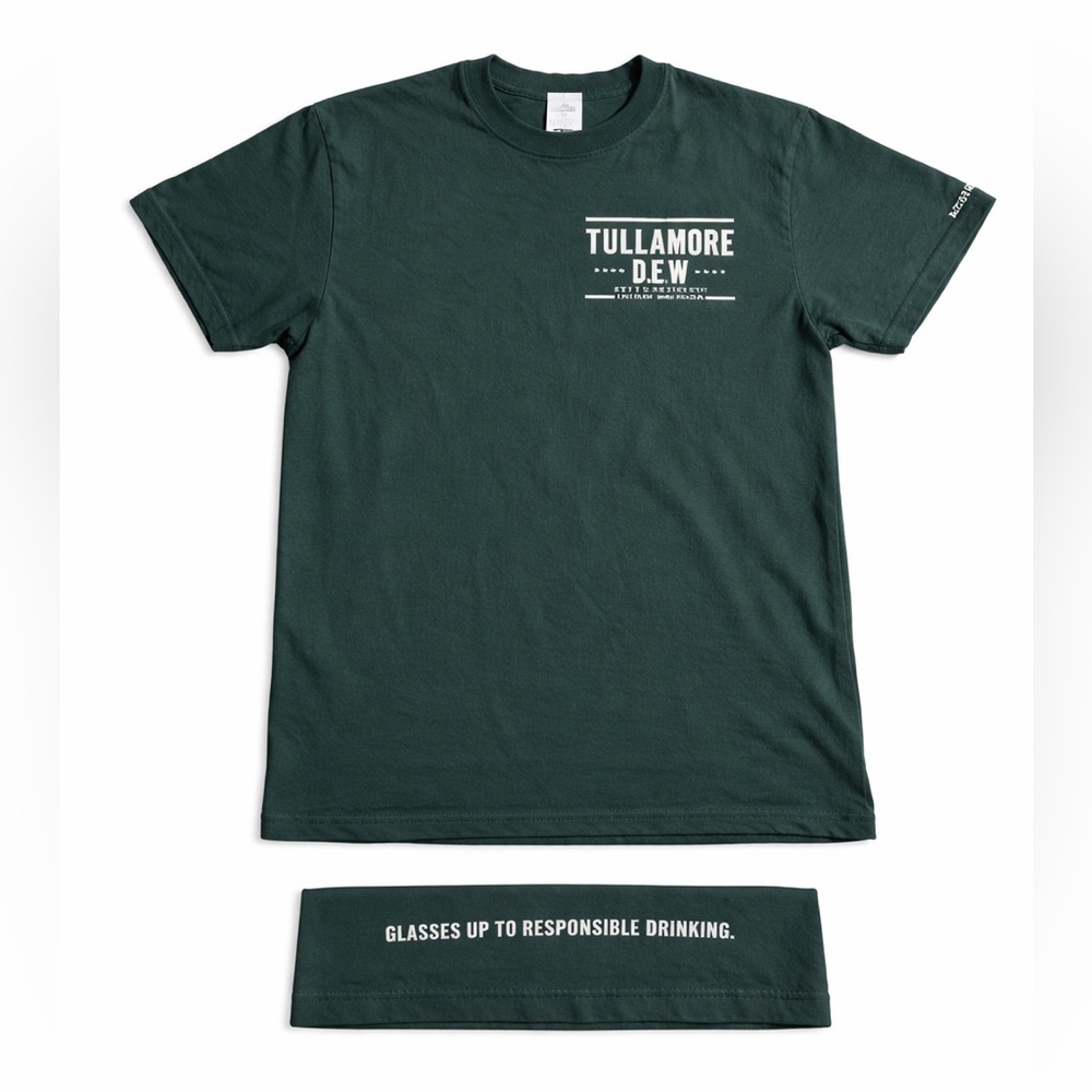 Tullamore D.E.W. Irish Whiskey T-Shirt 🍀 Green Adult Medium St. Patrick’s Tshirt